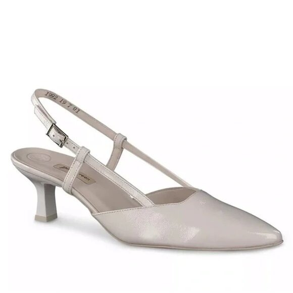 Paul Green Shoes - 🆕PAUL GREEN Tabitha Slingback Pointed Toe Kitten Heel Pump Shoes 8.5 Ivory
